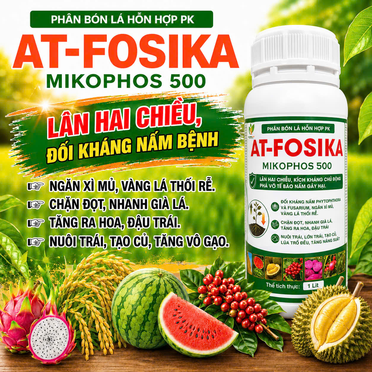 AT-Fosika (Mikophos 500) - Chai 1 lít